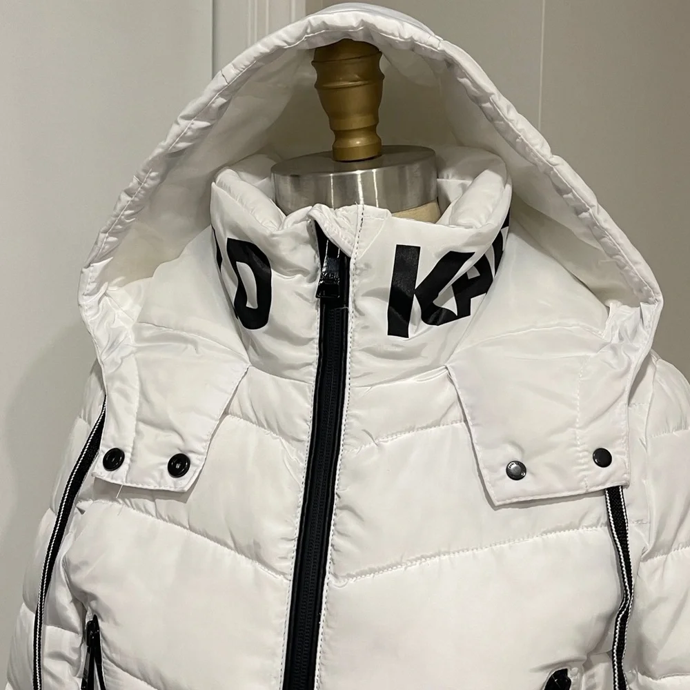 Karl Lagerfeld White Puffer Jacket - Picture 3 of 10
